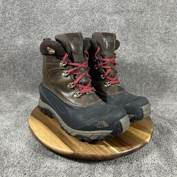 The North Face Chilkat II Luxe Mens Size 9 Black Brown Waterproof Winter Boots main image 10